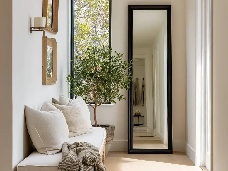 Silicon Valley property real estate agents Hallway with seating and a mirror 1.