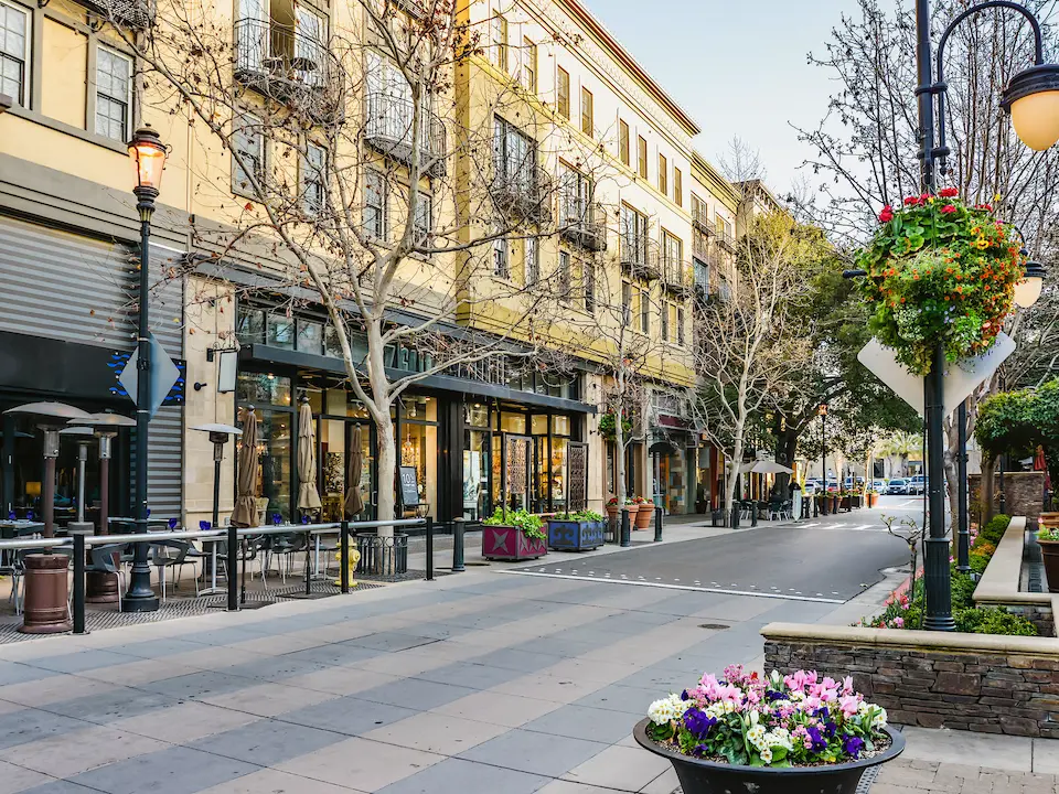 Silicon Valley property real estate agents Street shops.